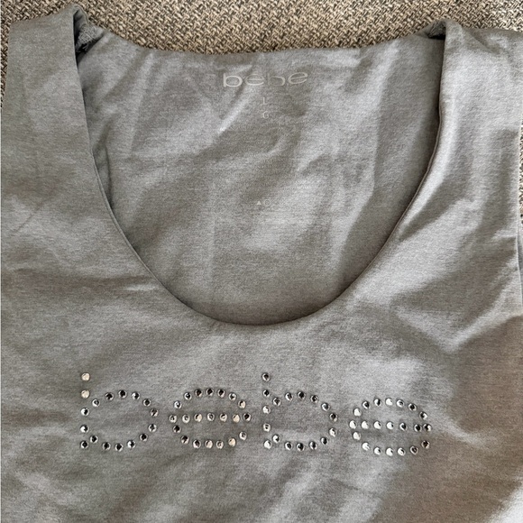 Bebe Rhinestone Logo Tank Top - Picture 2 of 7